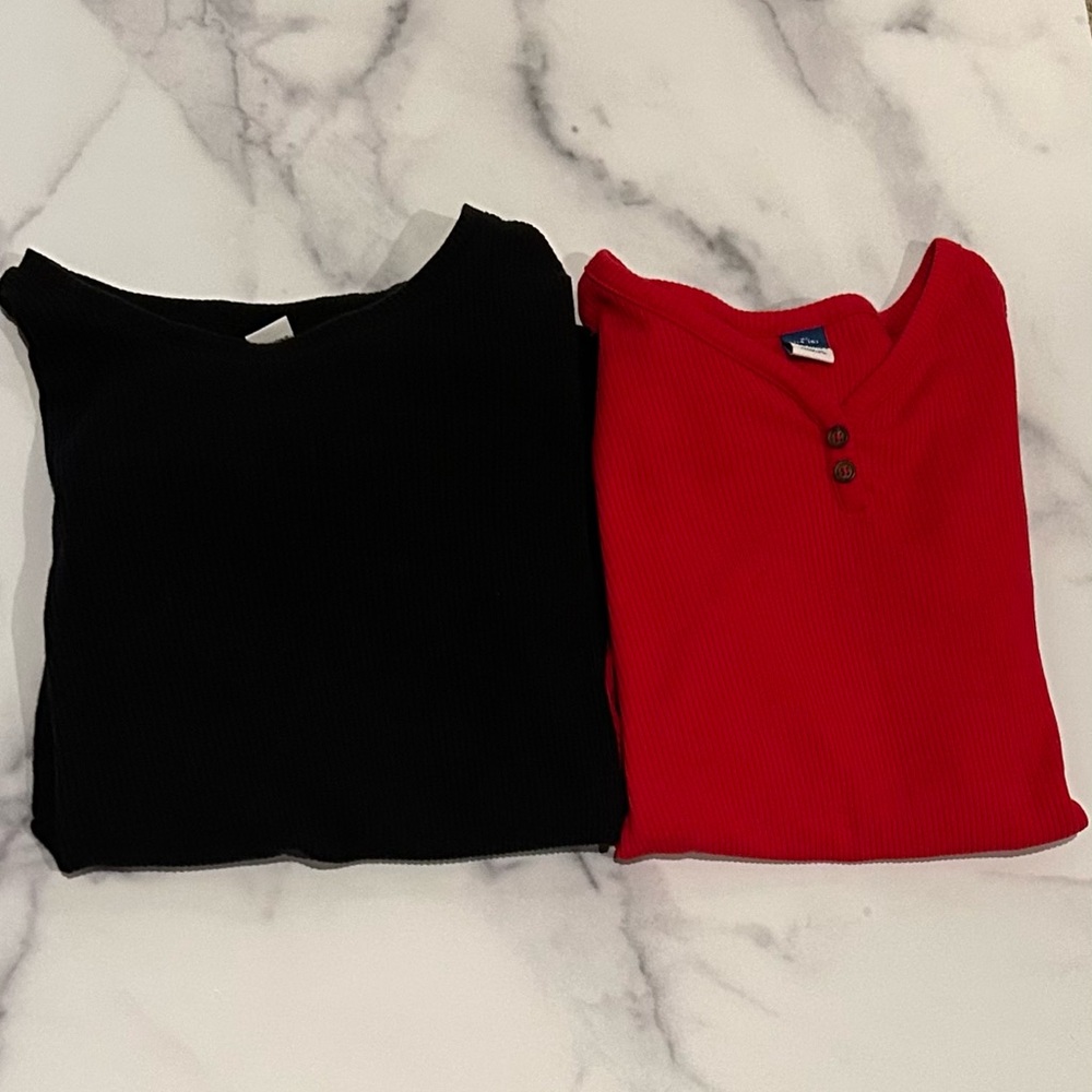 Old Navy Kids Black and Red Shirts